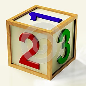 Kids Number Block As Symbol For Numeracy