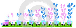 Kids number train