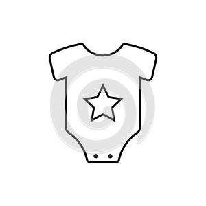 Kids Onesie icon. Vector illustration, flat design