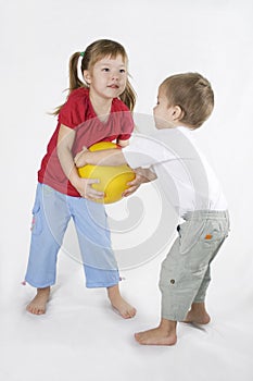 Kids Play Ball. Conflict situation.