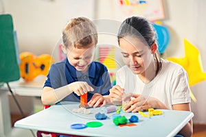 Kids Play Modeling Plasticine