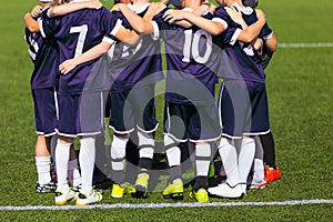 Kids Play Sports. Children Sports Team Ready to Play Game