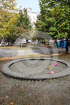 Kids playground in Malesnica residential area, Zagreb
