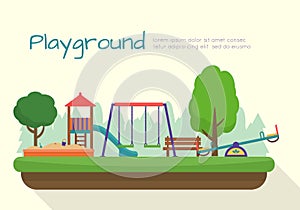 Kids playground set. photo