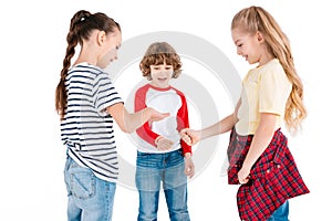 Kids playing in counting out game