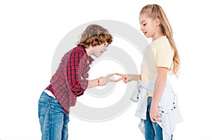 Kids playing in counting out game