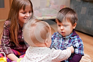 Kids playing at home