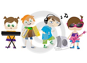 Kids playing music