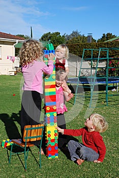 Kids playing outdoors