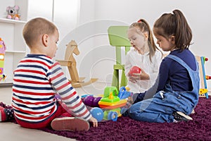 Kids playing in room