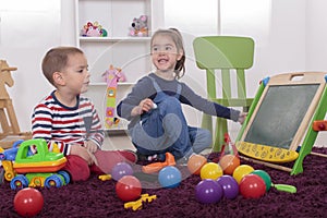Kids playing in room