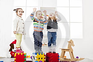 Kids playing in the room