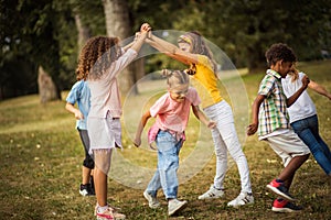 Kids playing in schoolyard