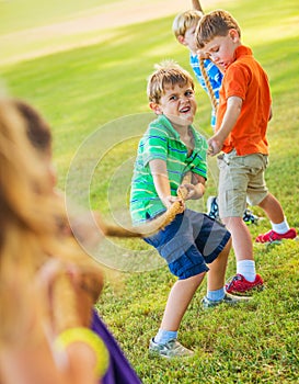 Kids playing Tug of War