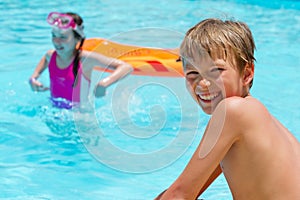 Kids in pool