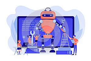 Engineering for kids concept vector illustration.