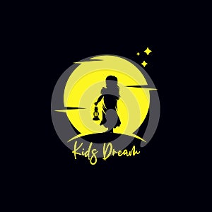 Kids Reaching Stars Logo Design