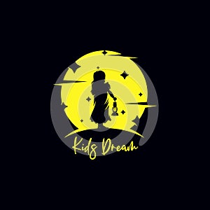 Kids Reaching Stars Logo Design