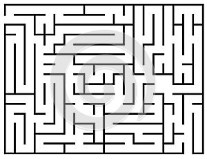 Kids riddle, maze puzzle, labyrinth vector illustration photo