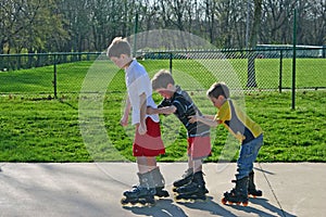Kids Roller-Blading photo