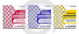 Kids School Admission Social Media Post Design