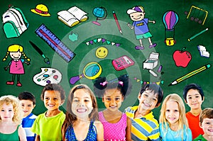 Kids School Education Toys Stuff Young Concept photo