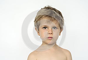 Kids Serious Looking Studio Portrait Concept