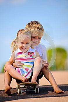 Kids on skateboard