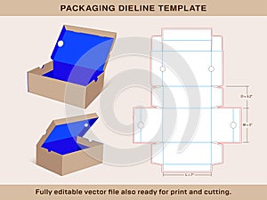 Kids Sneaker box Extra Large size 7x 5x3.2 Inch Dieline Template One piece corrugated shoebox die line template