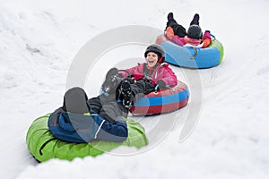 Kids Winter Snowtubing photo