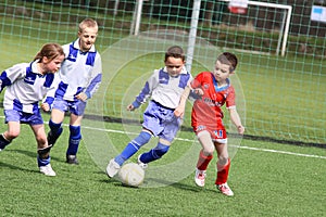 Kids soccer match