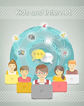 Kids Social Networking on the Internet of Group with Computers