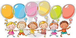 Kids with Speech Bubbles