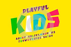 Kids style colorful font