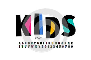 Kids style font design