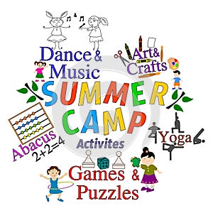 Kids summer camp education template