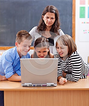 Kids surfing the internet