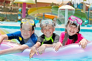 Kids in swimming pool