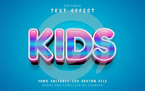 Kids text effect editable