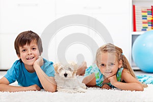 Kids with their pet