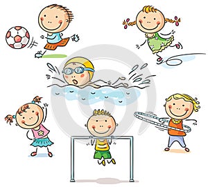 Kids and their sports activities