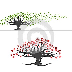 kids tree logo Vector icon design illustration