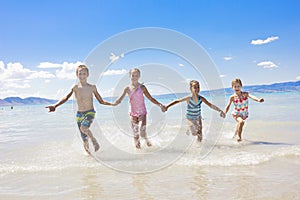 Kids on vacation at the Beach