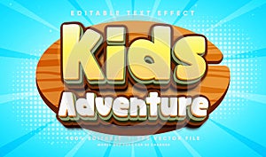 kids vector text effect with modern style