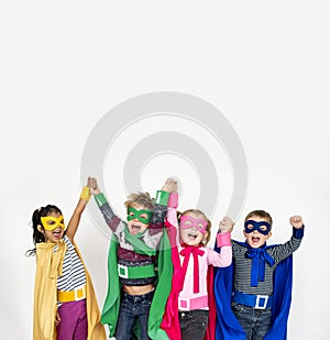 Kids Wearing Superhero Costume