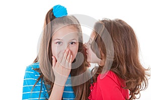 Kids whispering secrets photo