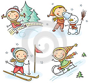 Kids winter outdoors activities