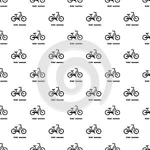 Kids women bike icon, simple style
