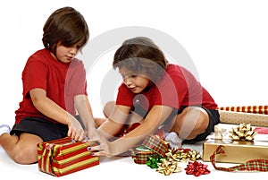 Kids Wrapping Gifts