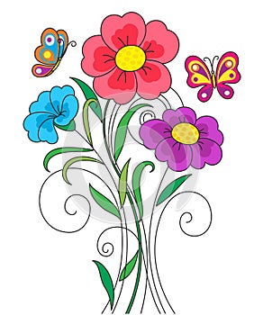 Kidstyle flower illustration